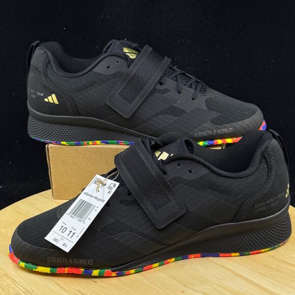New Adidas Adipower III Weightlifting Shoes - Black (IF0534) SIZE 10 - Picture 1 of 10